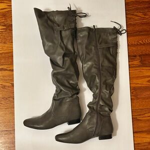 Dream Pairs Colby-11W Over the Knee Boots Gray Lace Up Tall Boots US 12